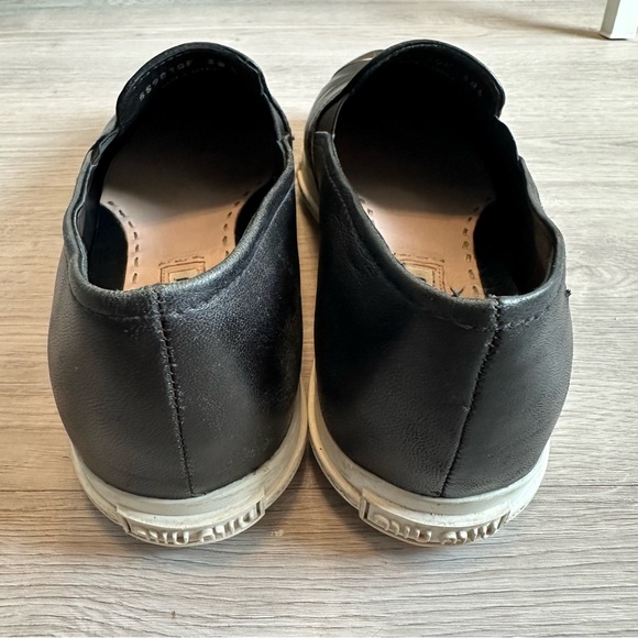 Miu Miu Metal Cap Toe Leather Slip On Sneakers - Picture 5 of 11